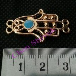 חמסה זהב אבן טורקיז לצמיד