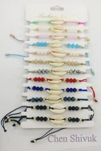 צמידי-יד-ורגל-צדף-קריסטל--חוט